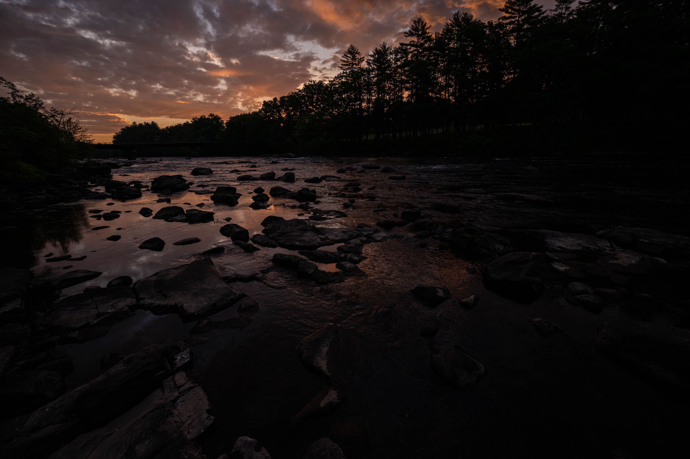 Sunset on the Saco River near Limington Rips.