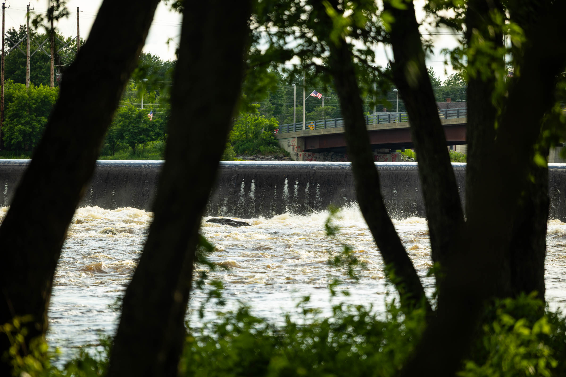 Howland Dam on the Piscataquis River, Maine